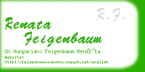 renata feigenbaum business card